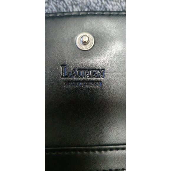 Lauren Ralph Fold Wallet Houndstooth Leather Signature Logo Classic Women Access - Picture 8 of 11